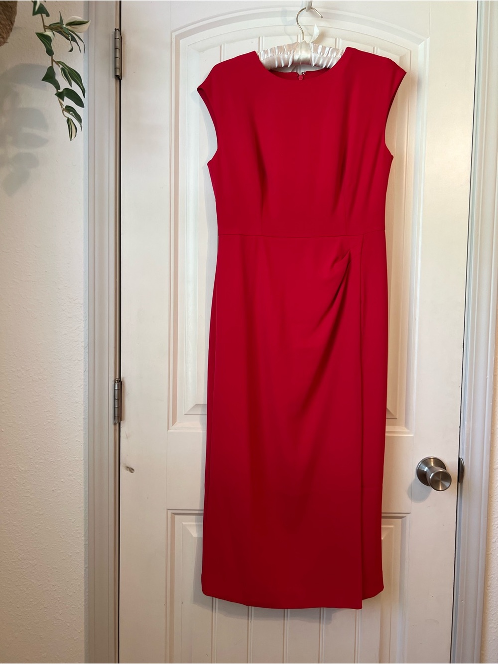 Ann Taylor Red Midi Sheath Dress